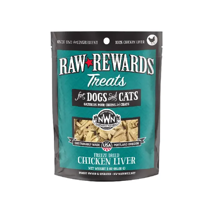 Northwest Naturals Freeze-Dried Chicken Liver for Dogs & Cats 3-oz
