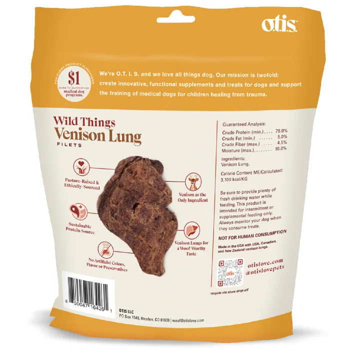 OTIS Wild Things Venison Lung 4oz