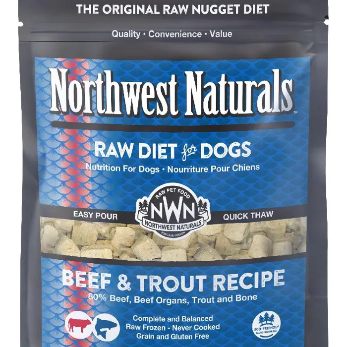 Northwest Naturals Frozen Raw Beef & Trout Nuggets 6LB