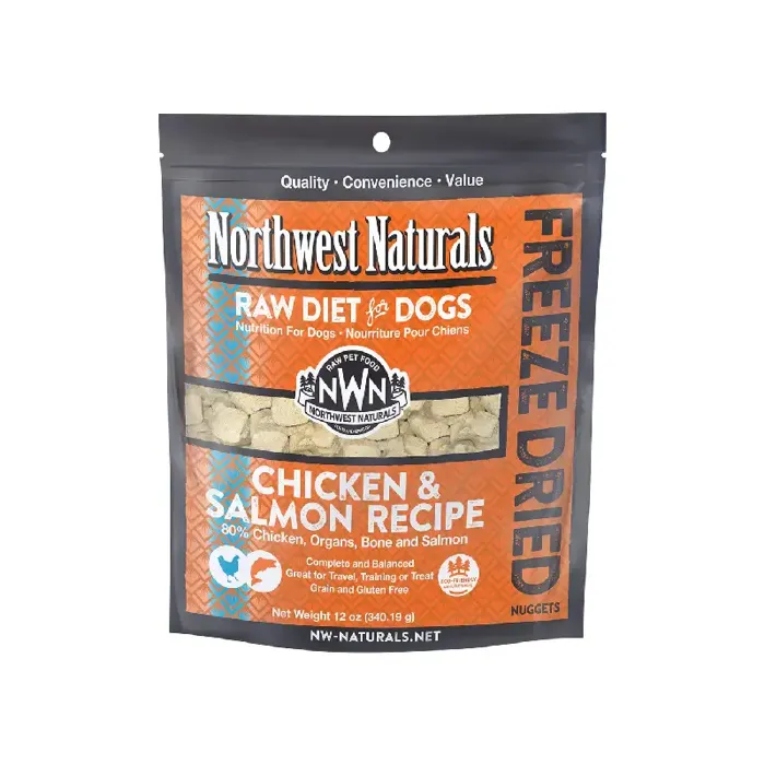 Northwest Naturals Freeze-Dried Chicken & Salmon Nuggets for Dogs 12-oz