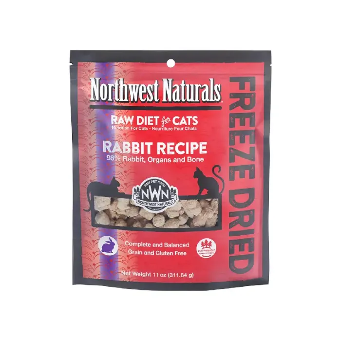 Northwest Naturals Freeze Dried Rabbit Nibbles for Cats 11-oz