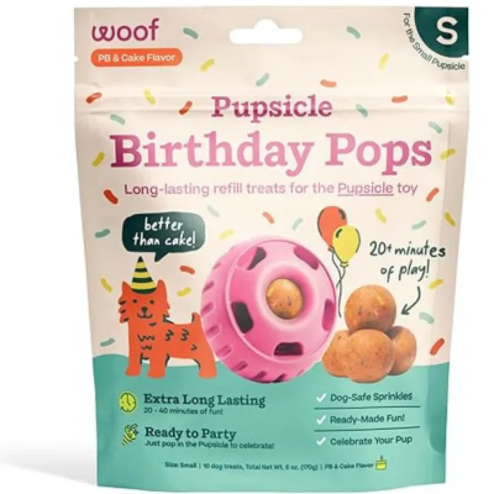 Woof Dog Treat Birthday Pops Small 6-oz