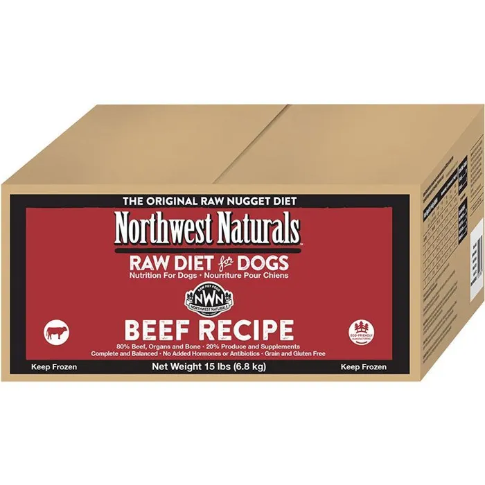 Northwest Naturals Frozen Raw Beef Nuggets 15LB