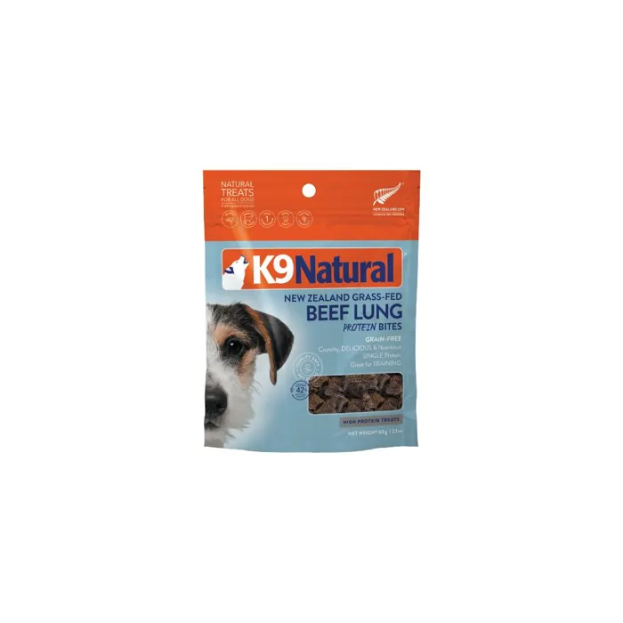 K9 Naturals Dog Treat Bites Beef Lung 2.1-oz