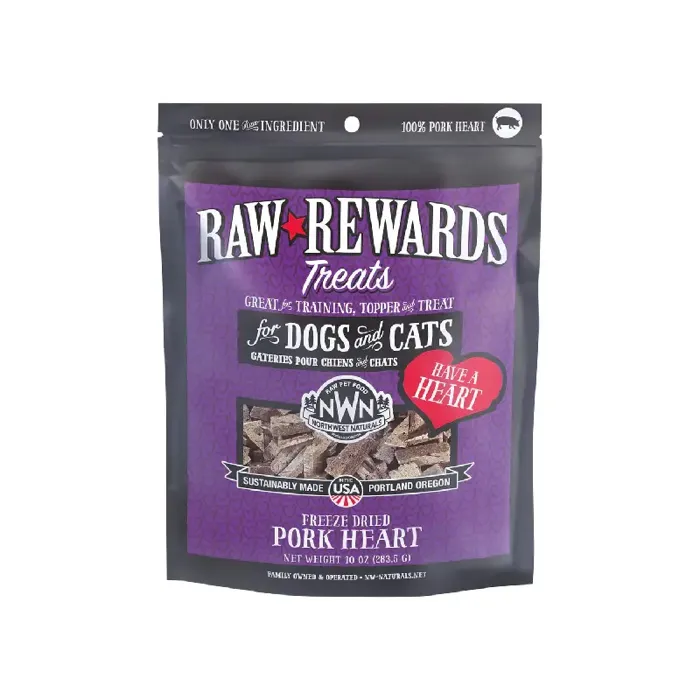 Northwest Naturals Freeze-Dried Pork Heart for Dog and Cats 3-oz