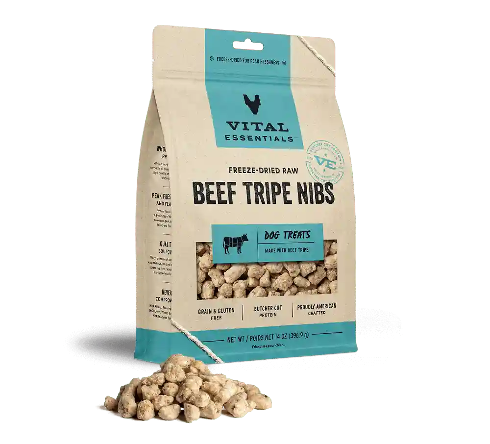 Freeze-dried Beef Tripe Nibs Dog Treat - 14oz