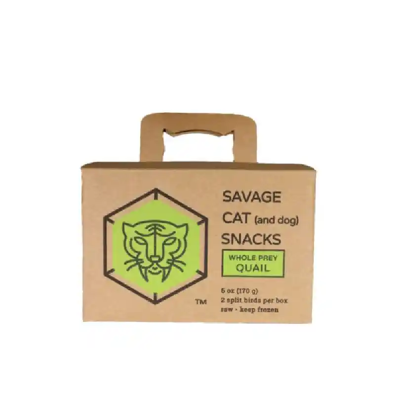Savage Cat (and dog) Frozen Whole Prey Quail 2PK