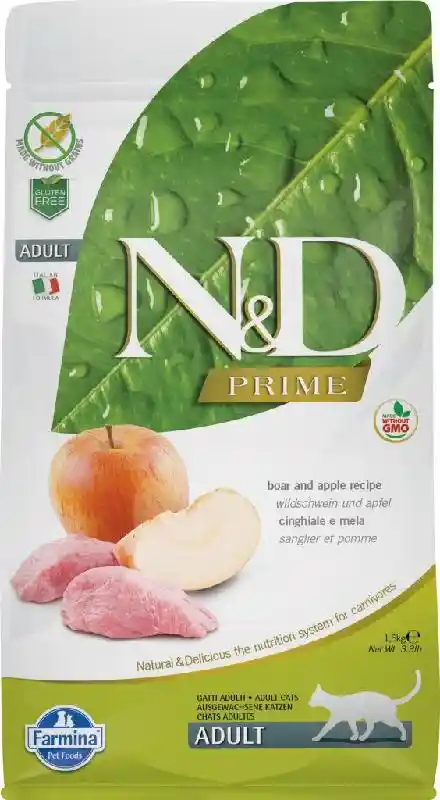 Farmina N&D Prime Boar & Apple Adult Cat Food 3.3LB