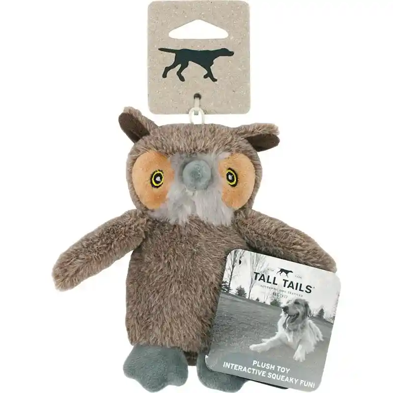 Tall Tails Owl With Squeaker 5in