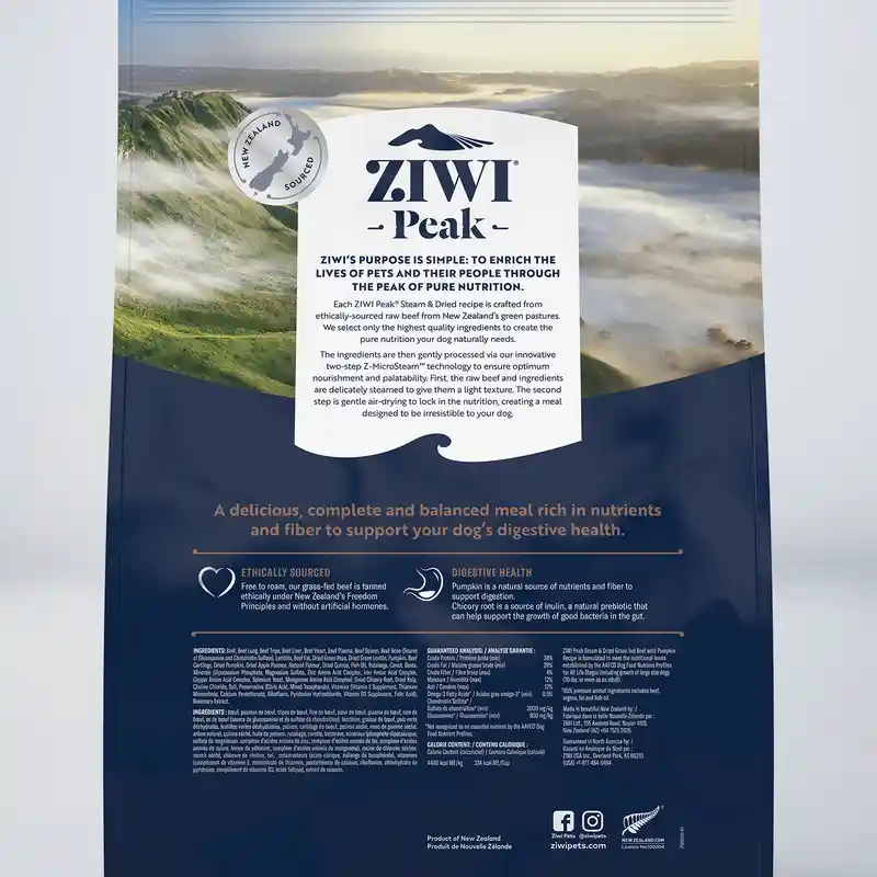 Ziwi Dog Steam Dried Beef W Pumpkin 7.1#