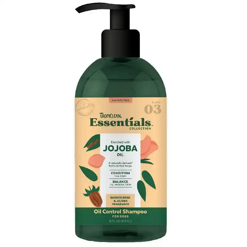 TropiClean Essentials Jojoba Oil Control Shampoo 16-oz