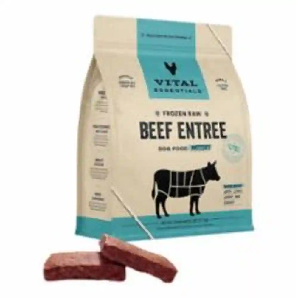 Vital Essentials Frozen Raw Beef Entree Dog Food Patties