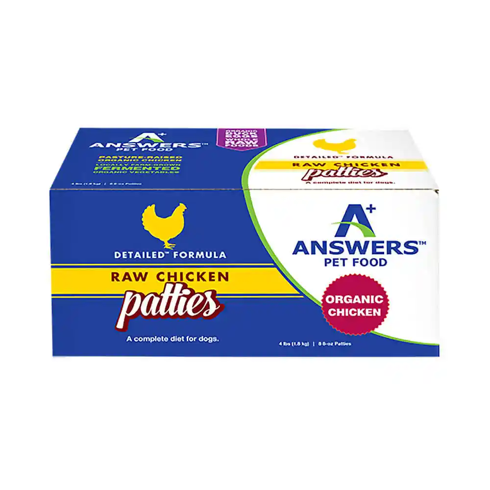 Answers Frzn Raw Ckn Patties 4LB (8-ct)