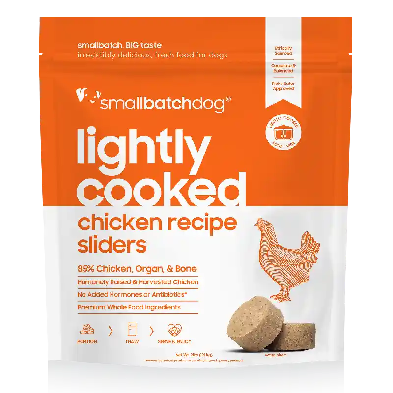 SmallBatch Frzn Lightly Cooked Ckn Sliders for Dog