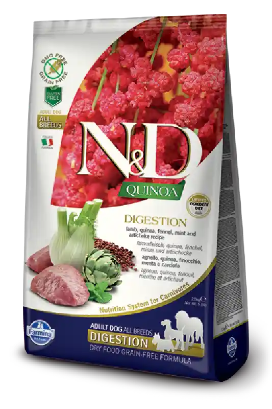 Farmina N&D Quinoa Digestion Lamb Mini Adult Dog Food 5.5LB