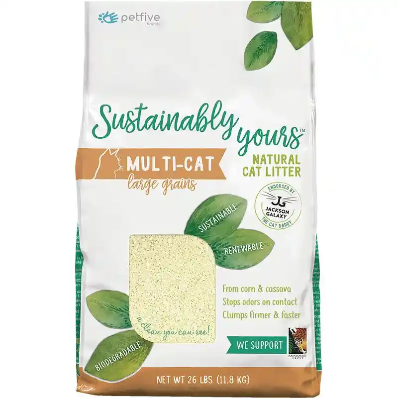 Sustainably Yours Cat Litter Multi-Cat Large Grains 26LB