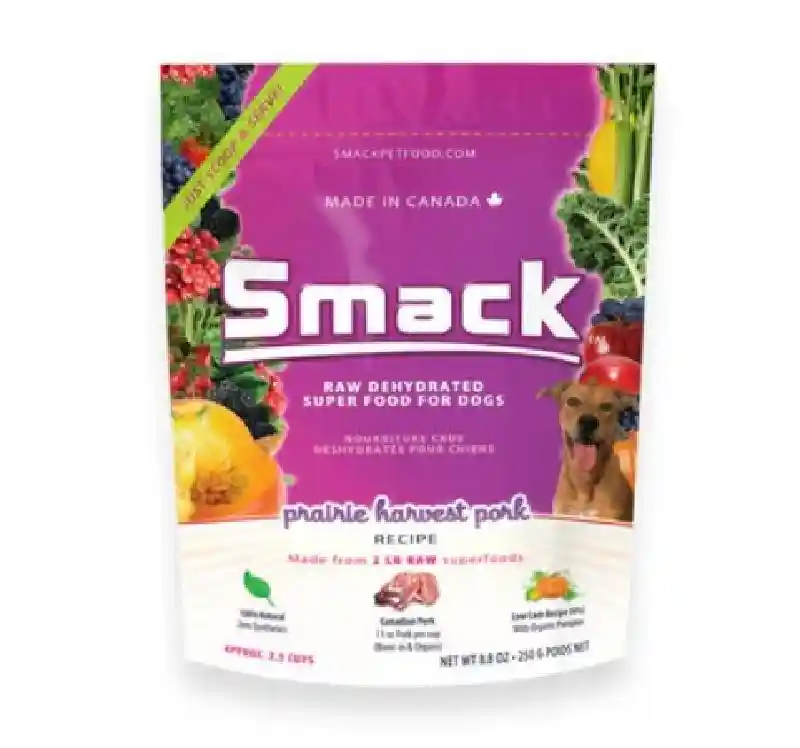 Smack Raw Dehydrated Prairie Harvest Pork Super Food for Dogs 8.8-oz