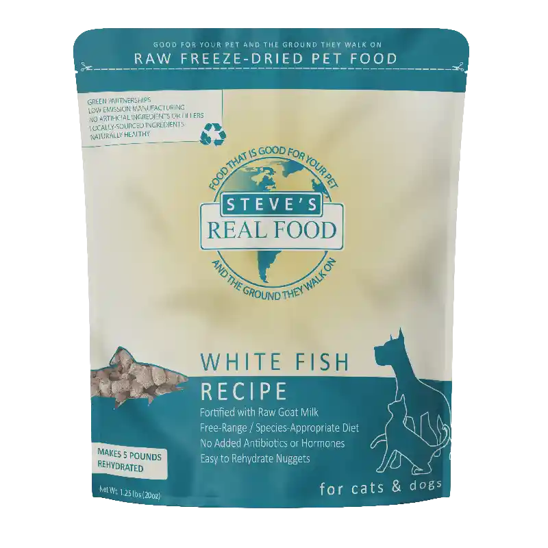 Steve's Real Food Freeze Dried Whitefish 1.25 Lbs