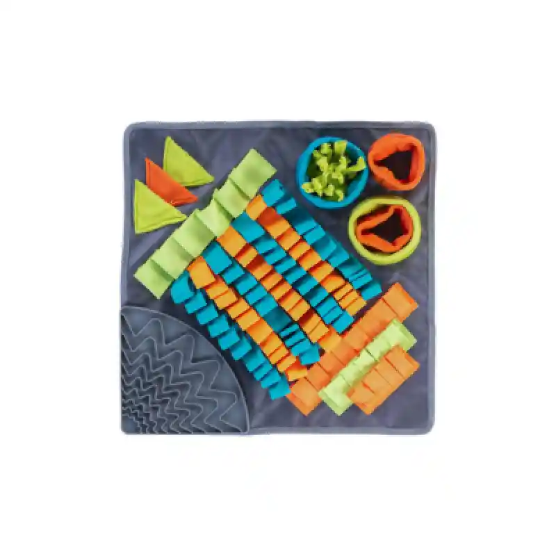 Messy Mutts Square Forage/Snuffle Mat Plus Lick Mat, 16" x 16"