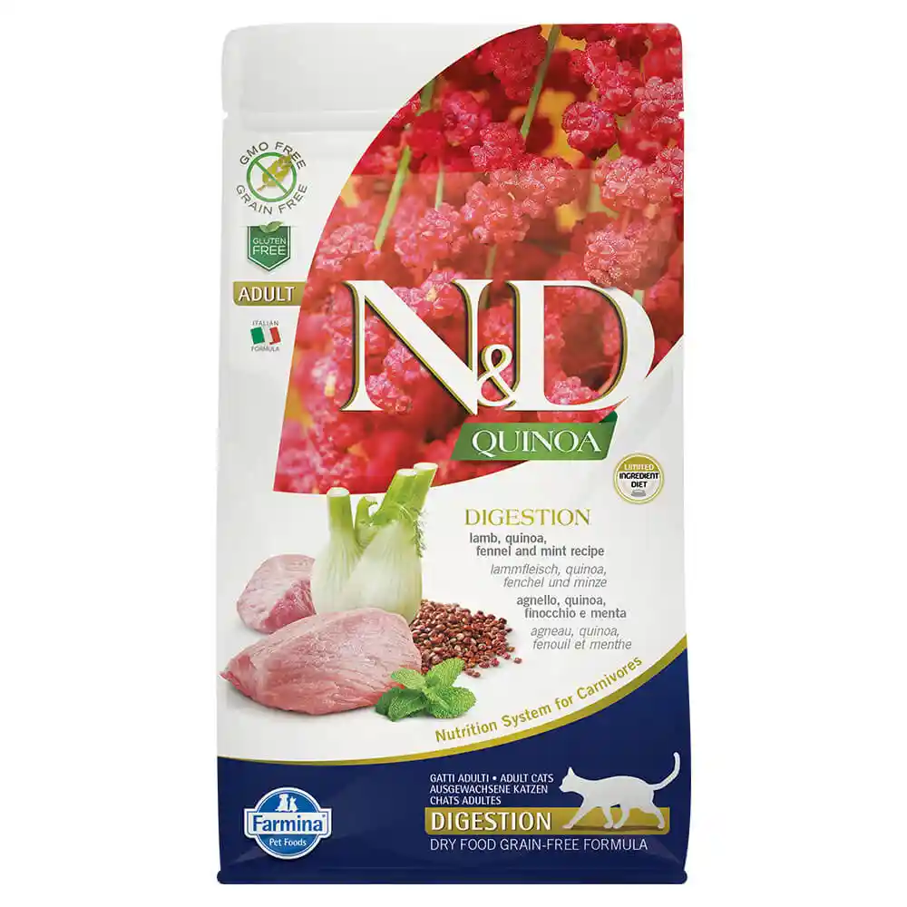 Farmina N&D Quinoa Digestion Lamb Adult Cat Food 11-lb