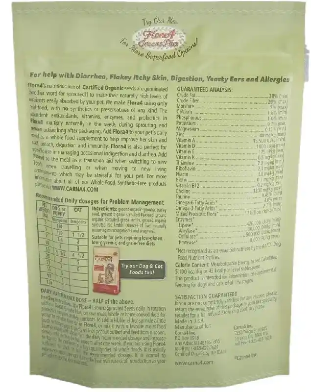 Carna4 Flora4 Sprouted Seeds 18OZ