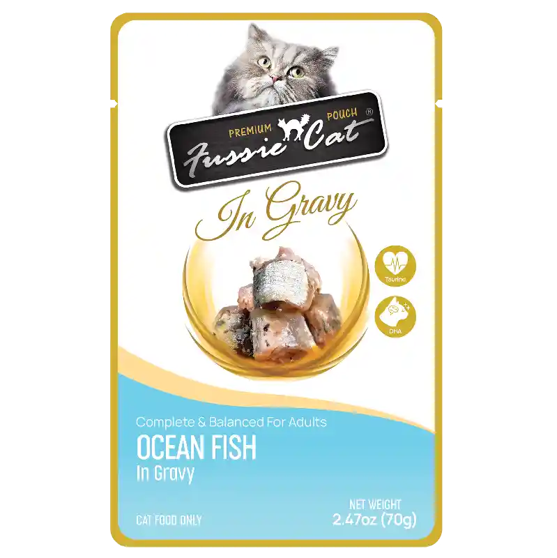 Fussie Cat Premium Pouch Ocean Fish In Gravy Case (12-ct)