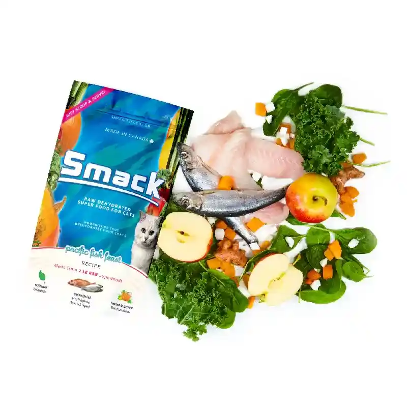 Smack Raw Dehydrated Pacific Fish Feast Super Food for Cats 7.4oz