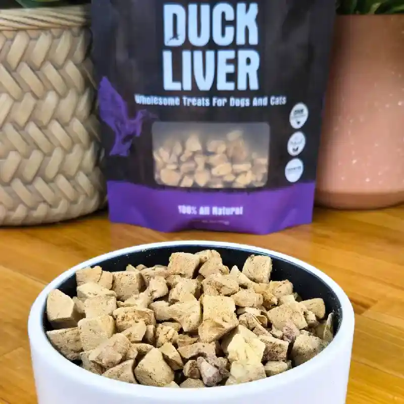 Shepherd Boy Farms Freeze-Dried Duck Liver for Dogs and Cats 3oz, Single ingredient treat