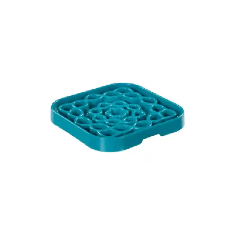 Messy Mutts Slow Feeder Square Blue LG