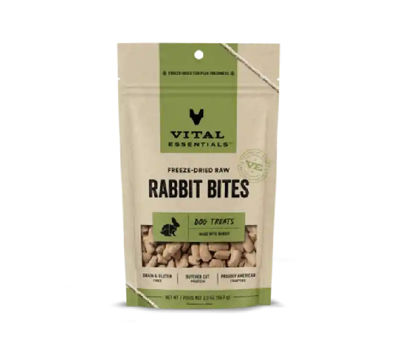 Vital Essentials Freeze-dried Raw Rabbit Bites 2oz