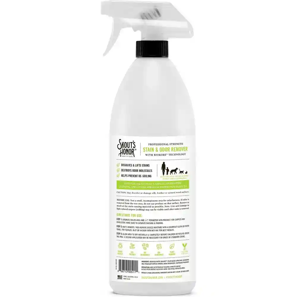 Skout’s Honor Professional Strength Stain & Odor Remover 35-oz