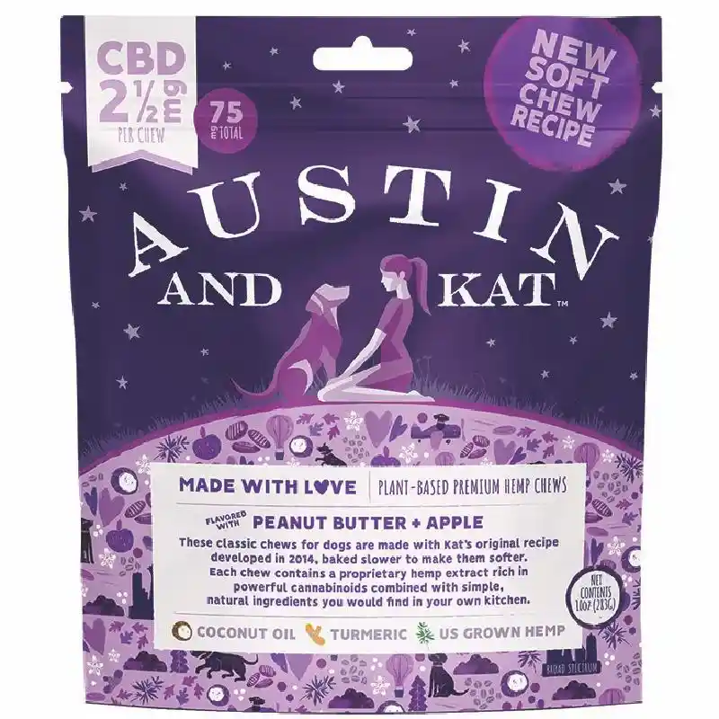 Austin & Kat 2.5-mg CBD Chews 30 Cnt (10-oz bag)
