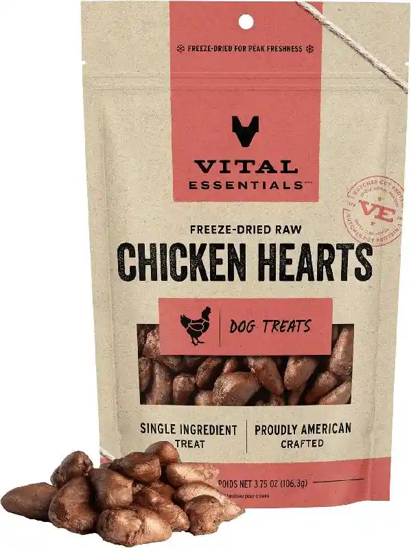 Freeze-dried Raw Chicken Hearts Dog Treats