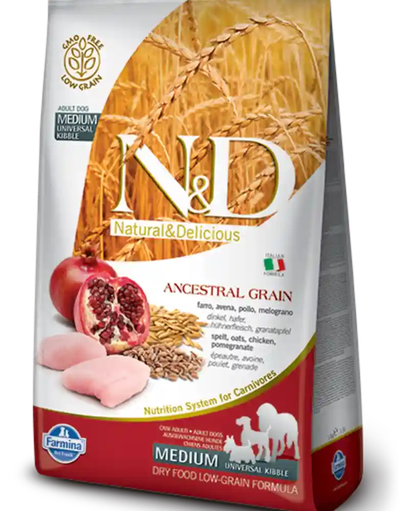 Farmina N&D Ancestral Grain Chicken & Pomegranate Medium & Maxi Adult Dog Food 26.5LB