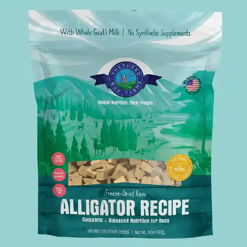 Shepherd Boy Farms Freeze-Dried Raw Alligator Recipe for Dogs 14oz
