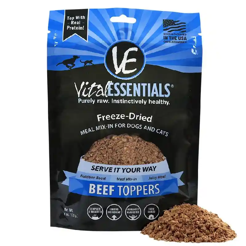 Freeze-dried Raw Protein Mix-in Beef Recipe Ground Topper For Dogs - 6oz
