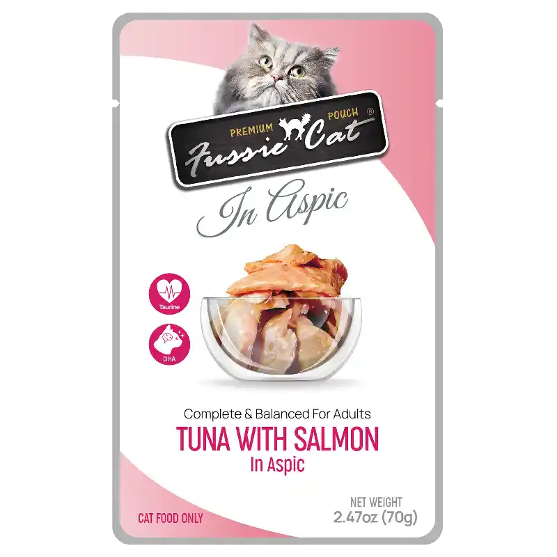 Fussie Cat Premium Pouch Tuna With Salmon In Aspic Case (12-ct)