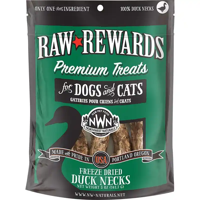 Freeze-Dried Duck Necks for Dogs and Cats 5oz