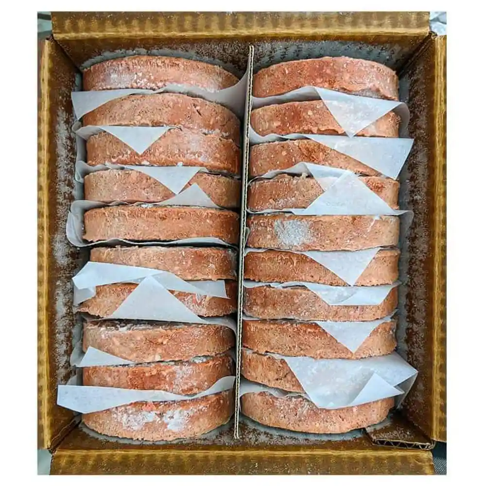 20 LB BULK PATTIES BEEF RAW FROZEN