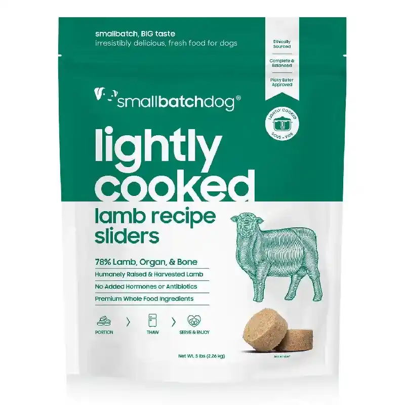 Small Batch Frozen Lightly Cooked Lamb Sliders for Dogs 5#