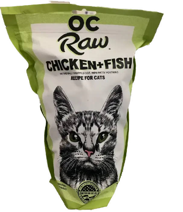 Oc Raw Cat Chicken & Fish Sliders 2 Lbs