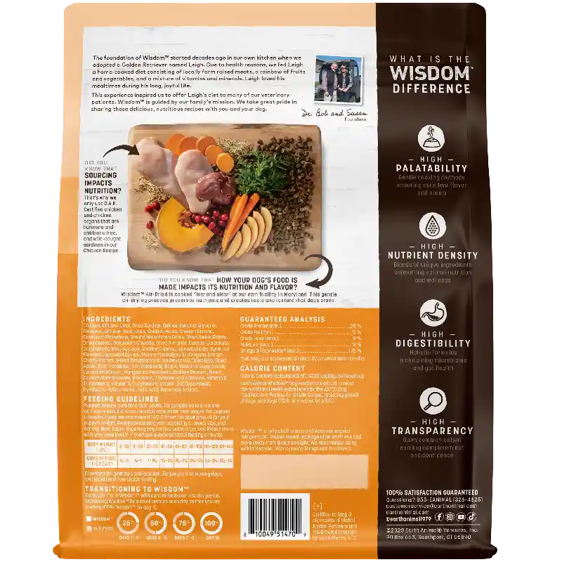 Wisdom Air-Dried Ckn Recipe for Dogs 2-lb