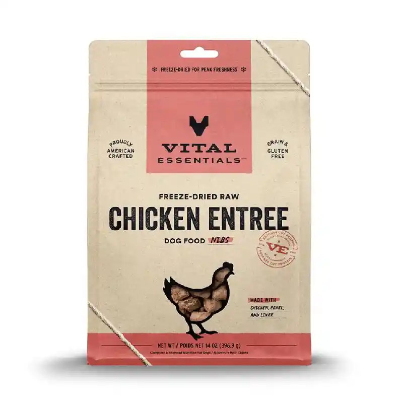 Freeze-dried Raw Chicken Entree Dog Food Mini Nibs - 14oz