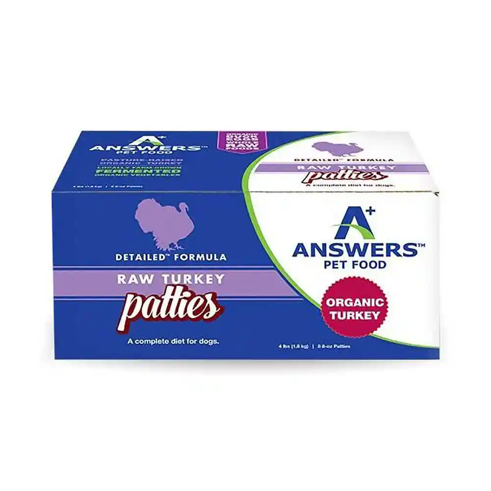 Answers Frzn Raw Trky Patties 4LB (8-ct)
