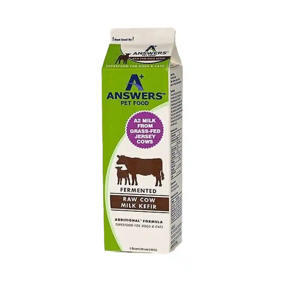 Answers Frozen Power Pours Organic Raw Cow Kefir for Dogs and Cats 32-oz