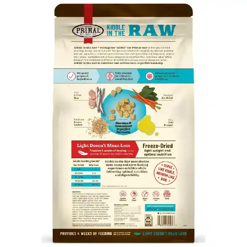 Primal Fd Canine Kitr - Fish & Pork Recipe 9lb