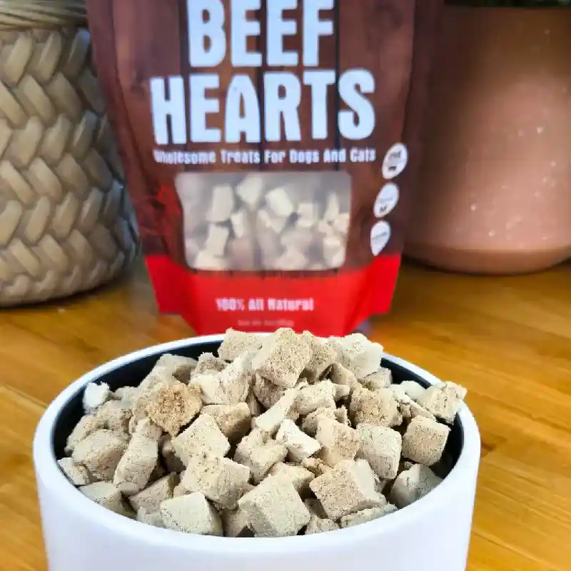 Shepherd Boy Farms Freeze-Dried Beef Hearts for Dogs and Cats 3oz