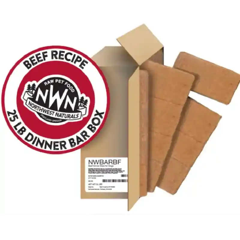 Northwest Naturals Frozen Raw Beef Bars 25LB