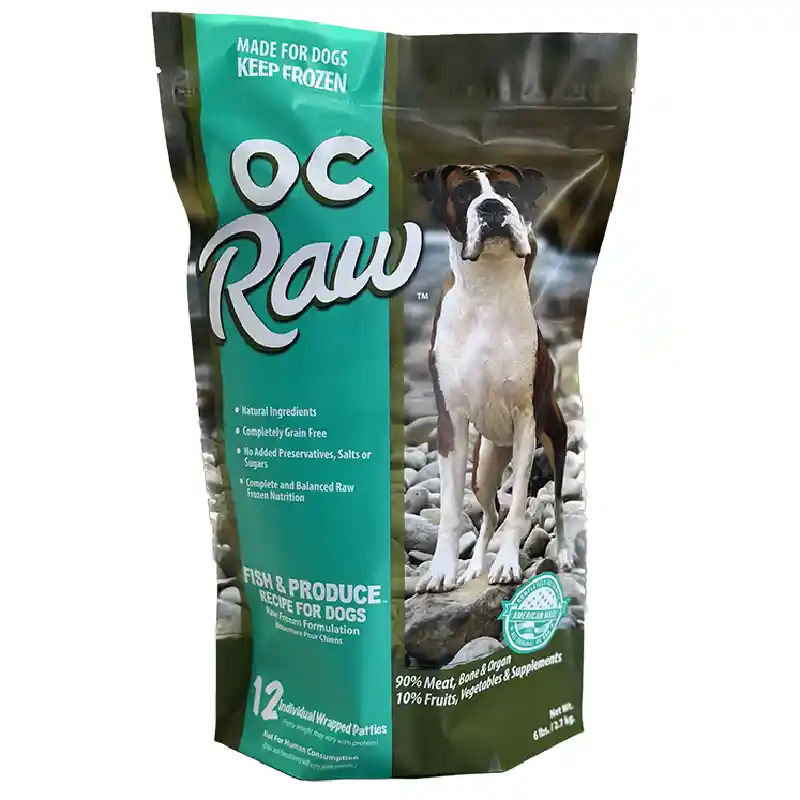 Frozen Raw Fish & Produce Patties for Dogs 6-lb