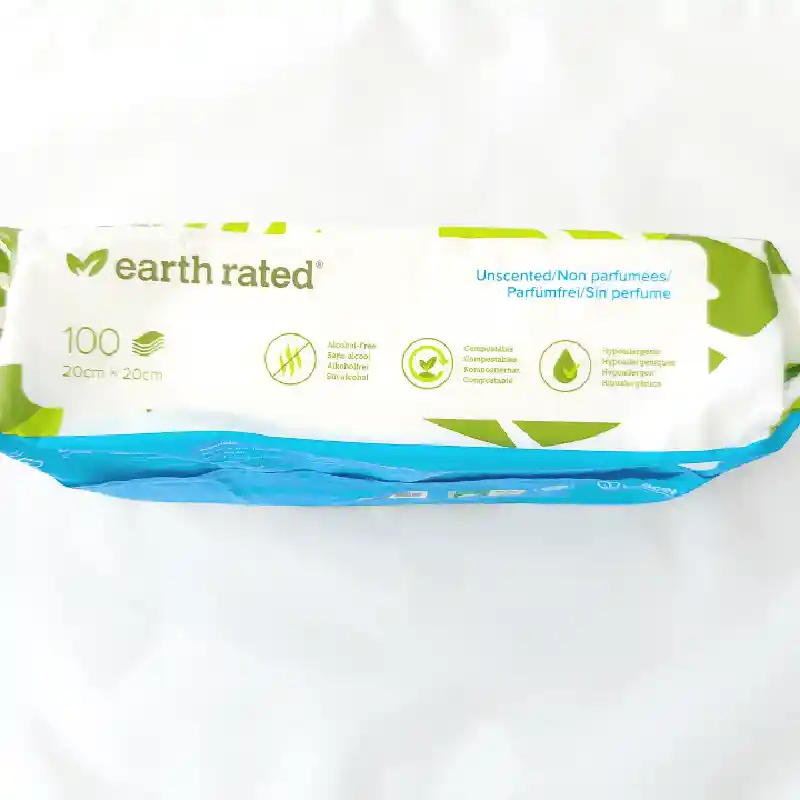 Earth Rated Wipes Unscented 100CT